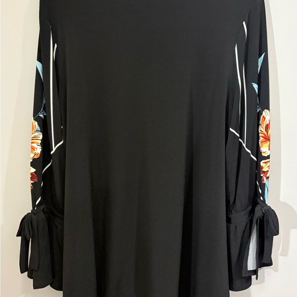 Alfani Black Dress with Orange Floral Design - Picture 9 of 9